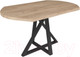 Миниатюра изображения товара Обеденный стол Дабер 017 / С17.13.2.2 (опора металл черный/дуб крафт золото)