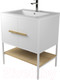 Миниатюра изображения товара Тумба под умывальник Дабер 010 / Т10.7.1.5 (белый/белый/дуб гамильтон натуральный)