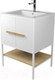 Миниатюра изображения товара Тумба под умывальник Дабер 010 / Т10.6.1.5 (белый/белый/дуб гамильтон натуральный)