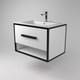 Миниатюра изображения товара Тумба под умывальник Дабер 009 / Т9.7.2.5 (черный/белый)