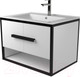 Миниатюра изображения товара Тумба под умывальник Дабер 009 / Т9.7.2.5 (черный/белый)