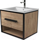 Миниатюра изображения товара Тумба под умывальник Дабер 009 / Т9.6.2.6 (черный/дуб канзас коричневый)