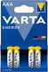 Комплект батареек Varta Energy LR03 / 04103213414 (4шт) — фото 2