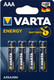 Миниатюра изображения товара Комплект батареек Varta Energy LR03 / 04103213414 (4шт)