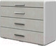 Миниатюра изображения товара Комод Bravo Мебель Вива 4 ящ (белый глянец/платина/белый)