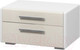 Миниатюра изображения товара Прикроватная тумба Bravo Мебель Вива 2 ящ (белый глянец/платина/белый)