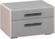 Миниатюра изображения товара Прикроватная тумба Bravo Мебель Вива 2 ящ (мокко глянец/текстиль/латте)