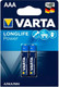 Миниатюра изображения товара Комплект батареек Varta Longlife Power 2 AAA 1.5V LR03 / 04903113412 (2шт)