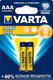 Миниатюра изображения товара Комплект батареек Varta Longlife 4 AAA LR03 / 04103113412 (2шт)