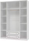Миниатюра изображения товара Шкаф Bravo Мебель Лак ШР-4 2 ящика 2 зеркало (белый/белый жемчуг)