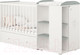 Миниатюра изображения товара Детская кроватка Polini Kids French 900 Teddy с комодом / 0001526.55 (белый/серый)