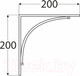 Миниатюра изображения товара Полкодержатель Domax Bow 200 CZ / 565501 (матовый черный)