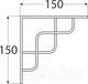 Миниатюра изображения товара Полкодержатель Domax Square 150 CZ / 566001 (матовый черный)