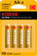 Миниатюра изображения товара Комплект батареек Kodak Ultra LR6 AA / 30959514 (4шт)