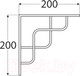 Миниатюра изображения товара Полкодержатель Domax Square 200 SR / 566601 (матовый серебристый)
