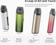 Миниатюра изображения товара Электронный парогенератор VooPoo V.THRU Pro Pod 900mAh (3мл, зеленый/розовый)