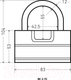 Миниатюра изображения товара Замок навесной Аллюр ВС2-7С