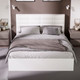 Миниатюра изображения товара Двуспальная кровать ТриЯ Агата тип 1 с ПМ 160x200 (белый)