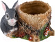 Миниатюра изображения товара Кашпо Park Зайка у пня / 169446