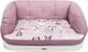 Миниатюра изображения товара Лежанка для животных AntePrima Francine / 86/FrancinePink/2 (M, розовый с собачками)