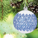 Миниатюра изображения товара Набор шаров новогодних Золотая сказка Гжель / 591130 (4шт)