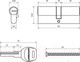 Миниатюра изображения товара Цилиндровый механизм замка Аллюр HD F 80-5K CP 40x40 перфорированный ключ (хром)