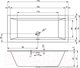 Миниатюра изображения товара Ванна акриловая Riho Rethink Cubic 170 / BR07105
