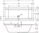 Миниатюра изображения товара Ванна акриловая Riho Rethink Cubic 170 / BR07105 (с ножками)