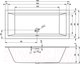 Миниатюра изображения товара Ванна акриловая Riho Rethink Cubic 180x80 / BR08005 (с ножками)