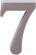 Миниатюра изображения товара Цифра дверная Аллюр 7 на клеевой основе / 5079 (хром)