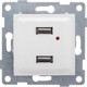 Миниатюра изображения товара Розетка Gusi Electric Ugra С11USB2-001 (белый)