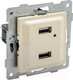 Миниатюра изображения товара Розетка Gusi Electric Ugra С11USB2-003 (бежевый)