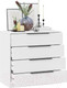 Миниатюра изображения товара Комод ТриЯ Тесса (белый жемчуг/белый глянец)