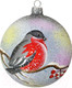Миниатюра изображения товара Шар новогодний Декарт Птичка Снегирь 8Ш0019 (8см, серебристый)