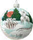 Миниатюра изображения товара Шар новогодний Декарт Лесная опушка 8Ш0022 (8см, серебристый)