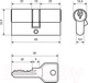 Миниатюра изображения товара Цилиндровый механизм замка Стандарт Z.I.60-5K BP