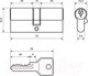 Миниатюра изображения товара Цилиндровый механизм замка Стандарт Z.I.70-5K BP