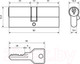 Миниатюра изображения товара Цилиндровый механизм замка Стандарт Z.I.80-5K CP
