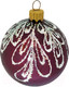 Миниатюра изображения товара Шар новогодний Декарт Зимний узор 8Ш0027 (8см, бордовый)