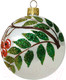 Миниатюра изображения товара Шар новогодний Декарт Рябиновая ветка на морозе 8Ш0031 (8см, белый)
