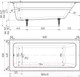 Миниатюра изображения товара Ванна чугунная Универсал Оптима-У 180x80 (1 сорт, без ножек)