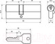 Миниатюра изображения товара Цилиндровый механизм замка Стандарт Z.I.80-5K (30x10x40) BP