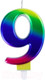 Миниатюра изображения товара Свеча для торта Золотая сказка 9. Радужная / 591442