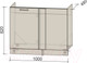 Миниатюра изображения товара Шкаф под мойку Интерлиния Компо НШ108-М.П (белый платинум)