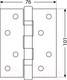 Миниатюра изображения товара Комплект петель дверных Аллюр 2043 2BB-FHP AC (старая медь, 2шт)