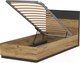 Миниатюра изображения товара Односпальная кровать Интерлиния Loft LT-К90 90x200 (дуб золотой/антрацит)
