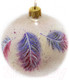 Миниатюра изображения товара Шар новогодний Декарт Перышки 8Ш0045 (10см, розовый)