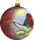 Миниатюра изображения товара Шар новогодний Декарт Снигирь 8Ш0047 (10см, красный)