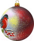 Миниатюра изображения товара Шар новогодний Декарт Снигирь 8Ш0047 (10см, красный)