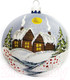 Миниатюра изображения товара Шар новогодний Декарт Зимняя деревня 8Ш0036 (10см, синий)